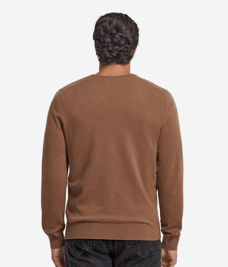 ultraweicher kaschmirpullover mit v-ausschnitt