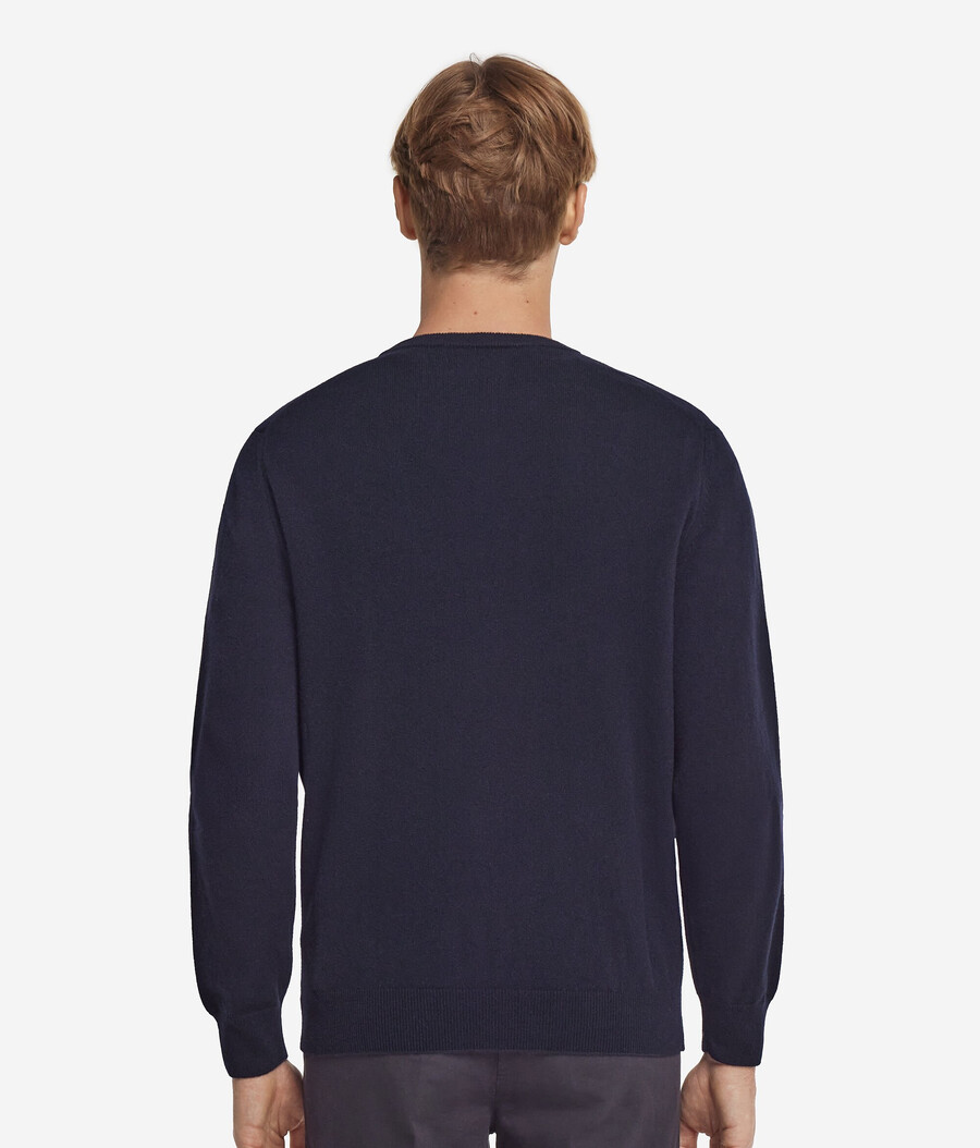 ultraweicher kaschmirpullover mit v-ausschnitt
