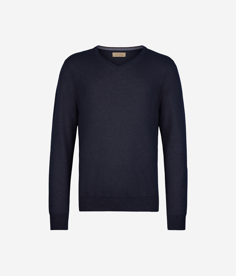 ultraweicher kaschmirpullover mit v-ausschnitt
