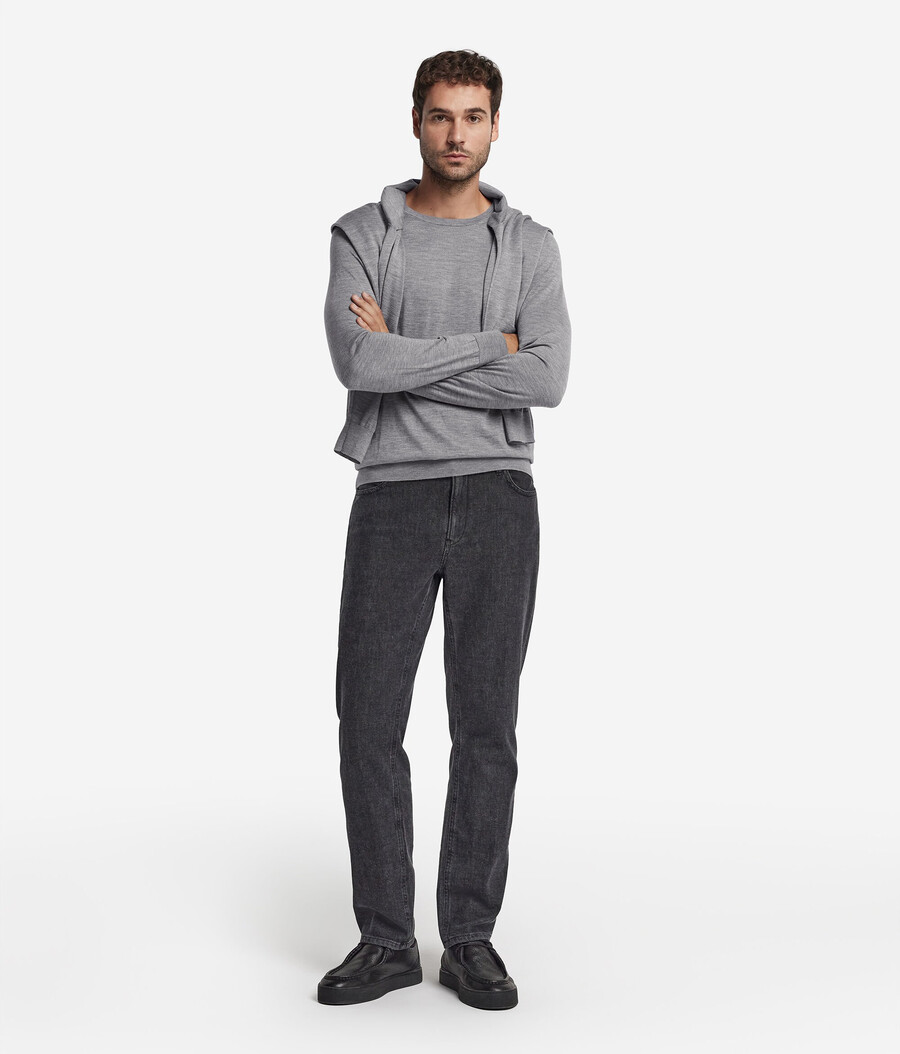 rundhals-pullover aus ultrafeinem kaschmir