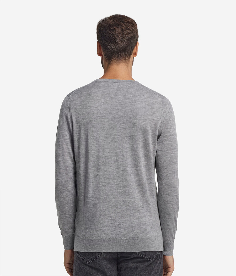 rundhals-pullover aus ultrafeinem kaschmir