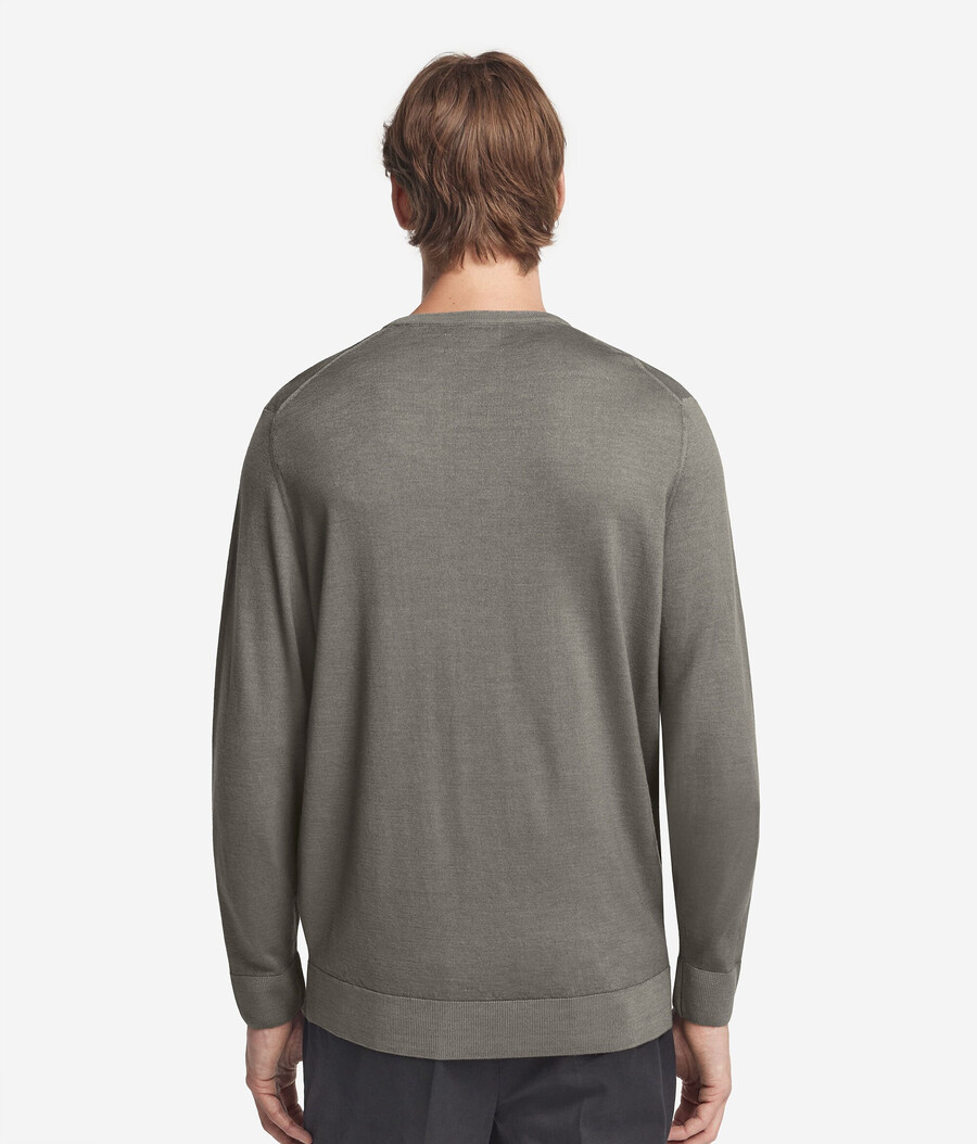 rundhals-pullover aus ultrafeinem kaschmir