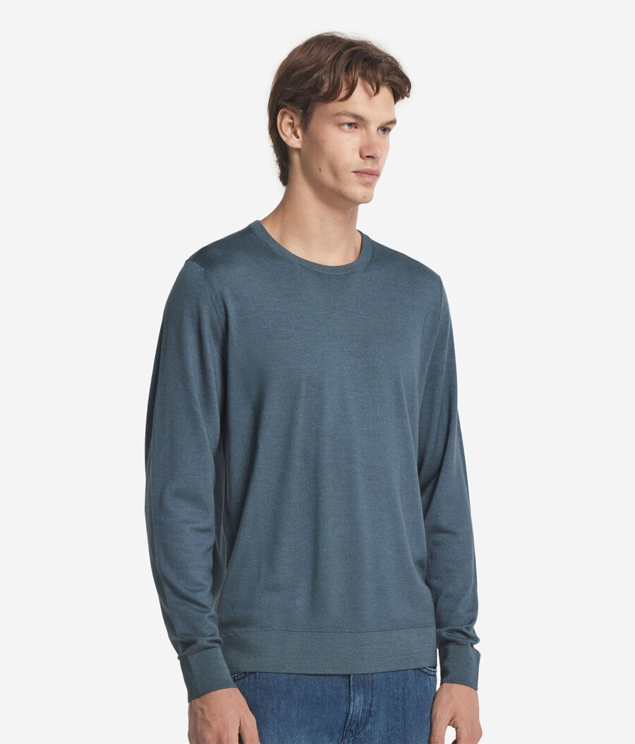 rundhals-pullover aus ultrafeinem kaschmir