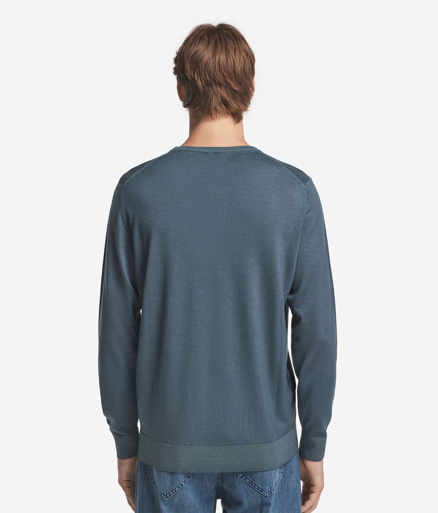 rundhals-pullover aus ultrafeinem kaschmir