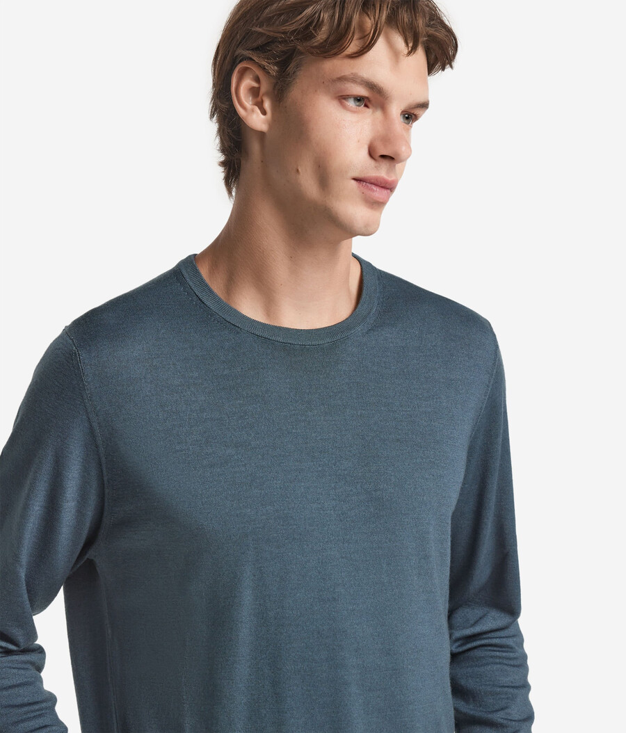 rundhals-pullover aus ultrafeinem kaschmir