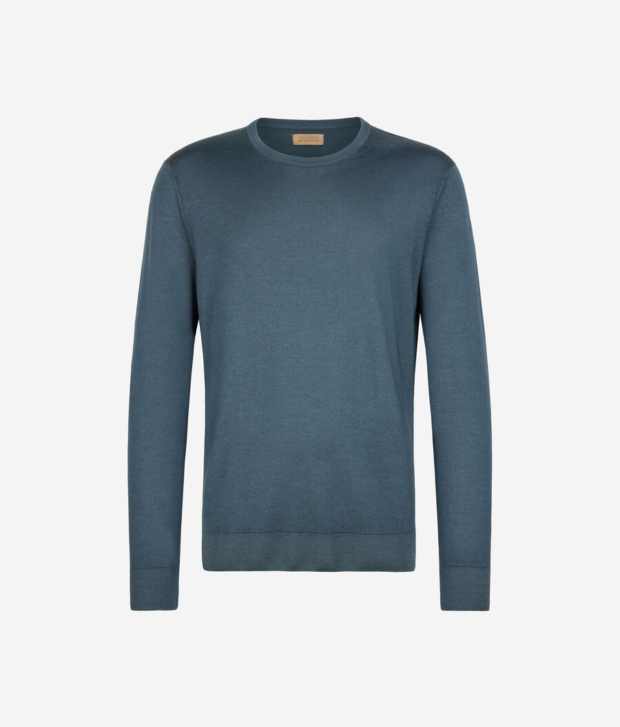 rundhals-pullover aus ultrafeinem kaschmir