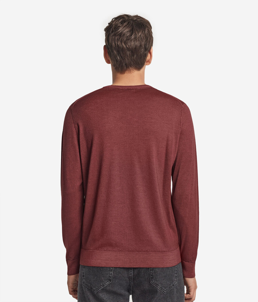 rundhals-pullover aus ultrafeinem kaschmir