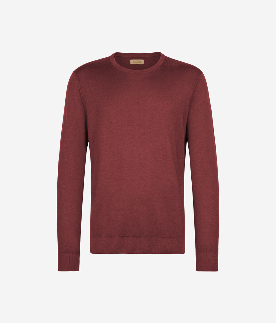 rundhals-pullover aus ultrafeinem kaschmir