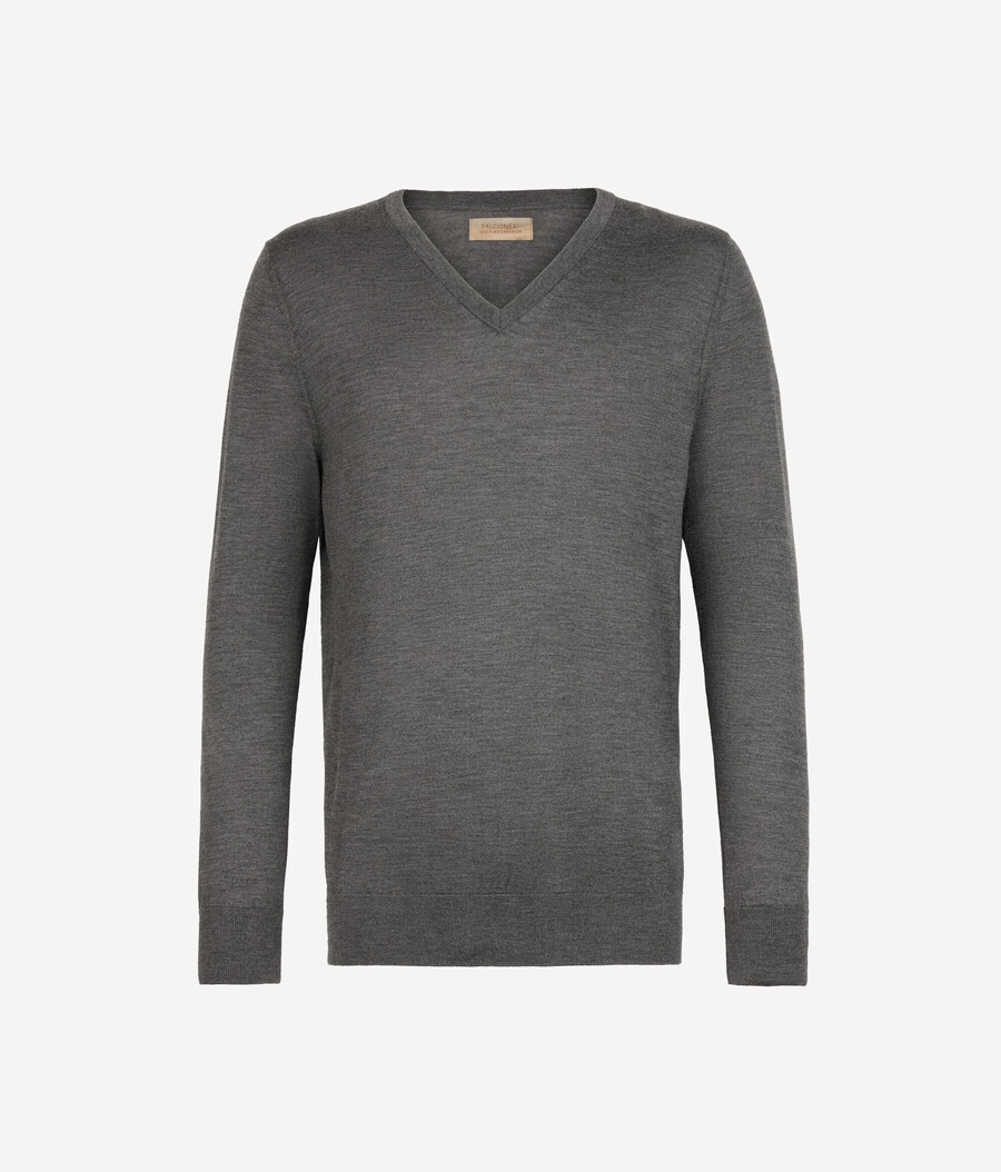 ultrafeiner kaschmirpullover mit v-ausschnitt