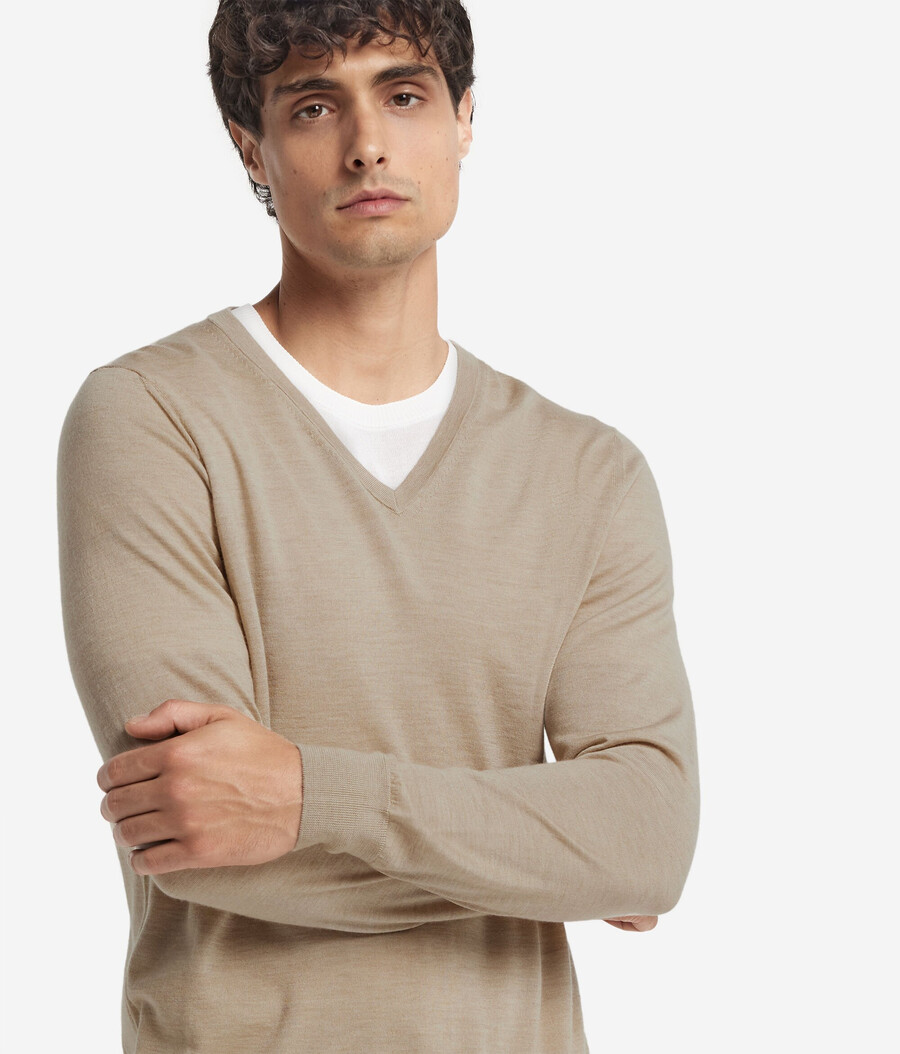 ultrafeiner kaschmirpullover mit v-ausschnitt