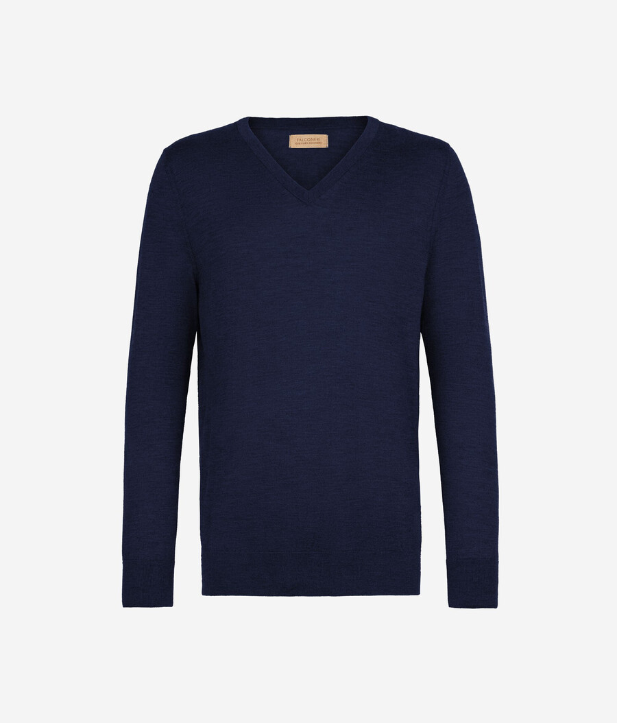 ultrafeiner kaschmirpullover mit v-ausschnitt