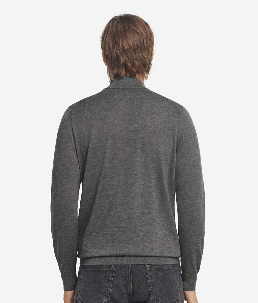langärmeliger kaschmir-rollkragenpullover