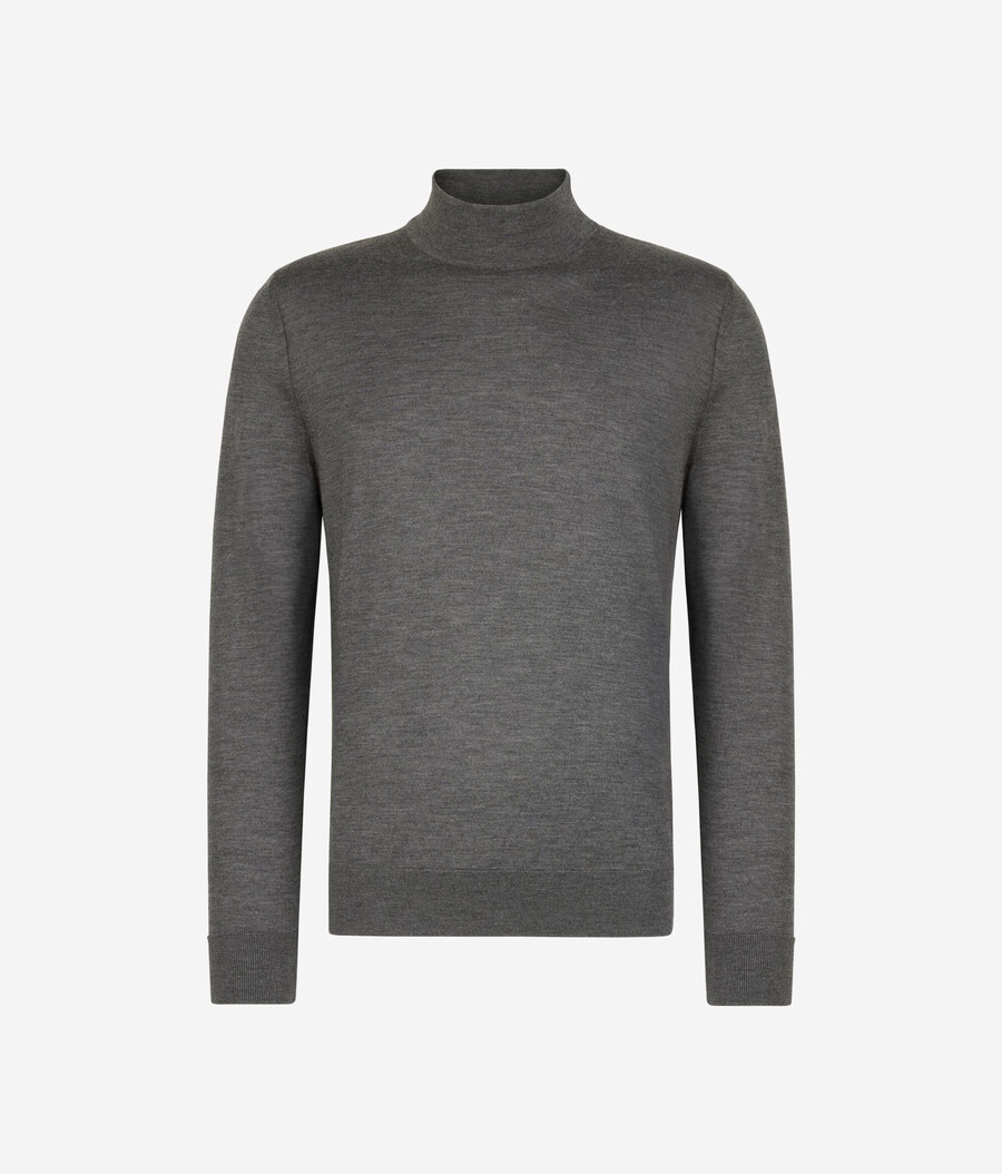 langärmeliger kaschmir-rollkragenpullover
