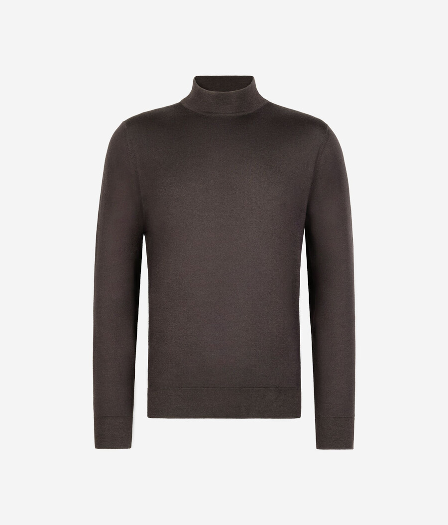 langärmeliger kaschmir-rollkragenpullover