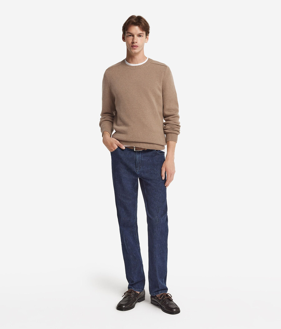 ultraweicher kaschmirpullover mit rundhalsausschnitt