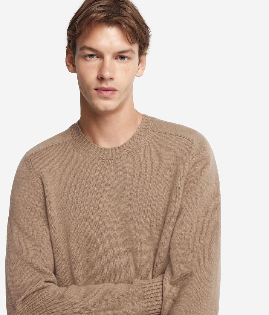 ultraweicher kaschmirpullover mit rundhalsausschnitt