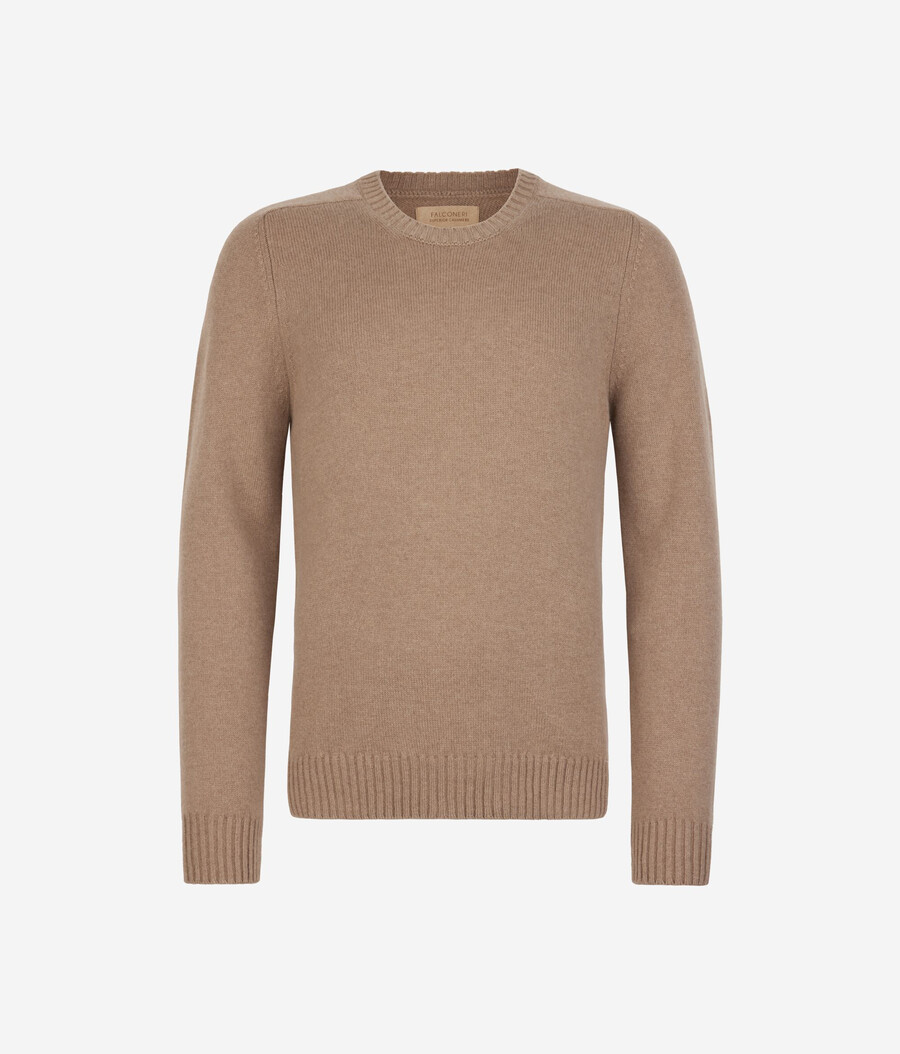 ultraweicher kaschmirpullover mit rundhalsausschnitt