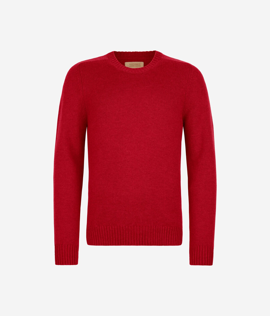 ultraweicher kaschmirpullover mit rundhalsausschnitt