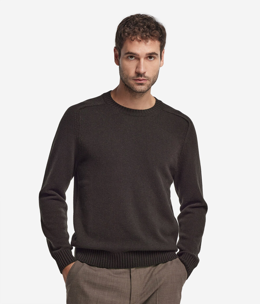 ultraweicher kaschmirpullover mit rundhalsausschnitt