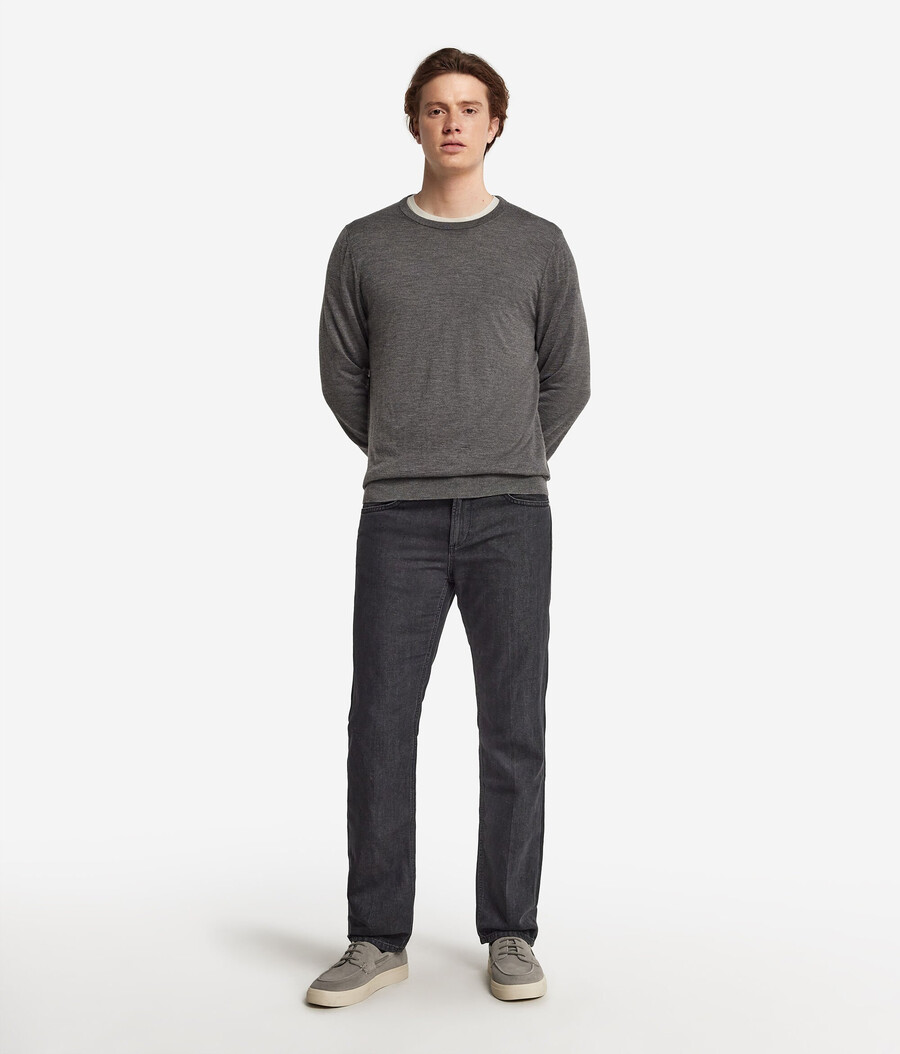 jeans aus baumwolle und leinen