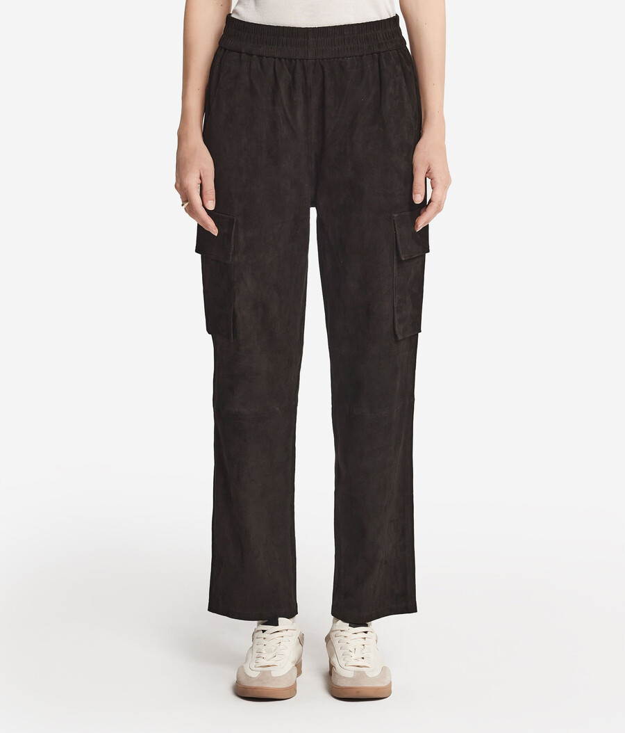 wildleder-cargohose