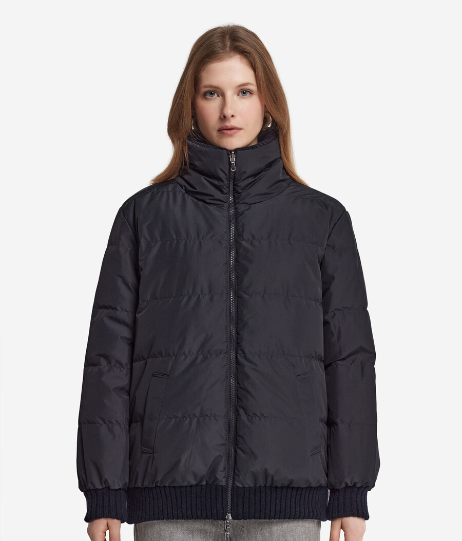 wende-daunenjacke aus kaschmir-trikot