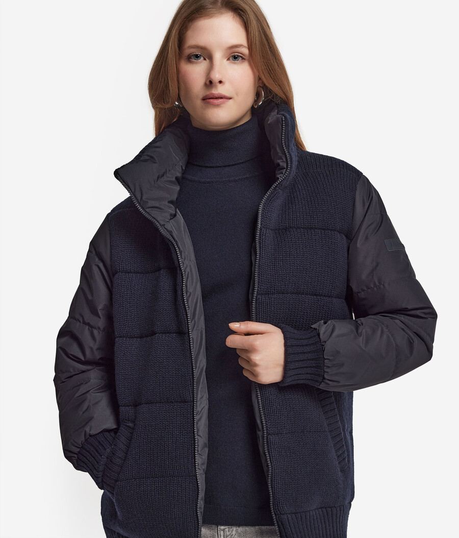 wende-daunenjacke aus kaschmir-trikot
