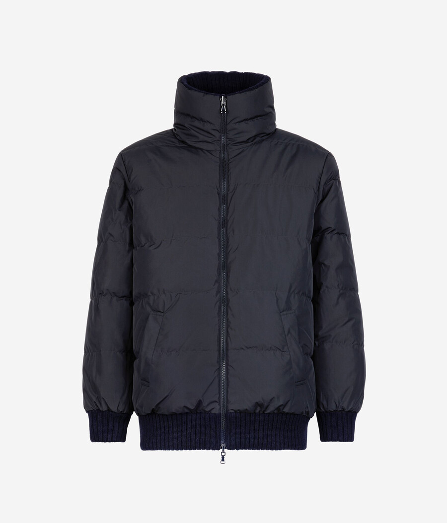 wende-daunenjacke aus kaschmir-trikot