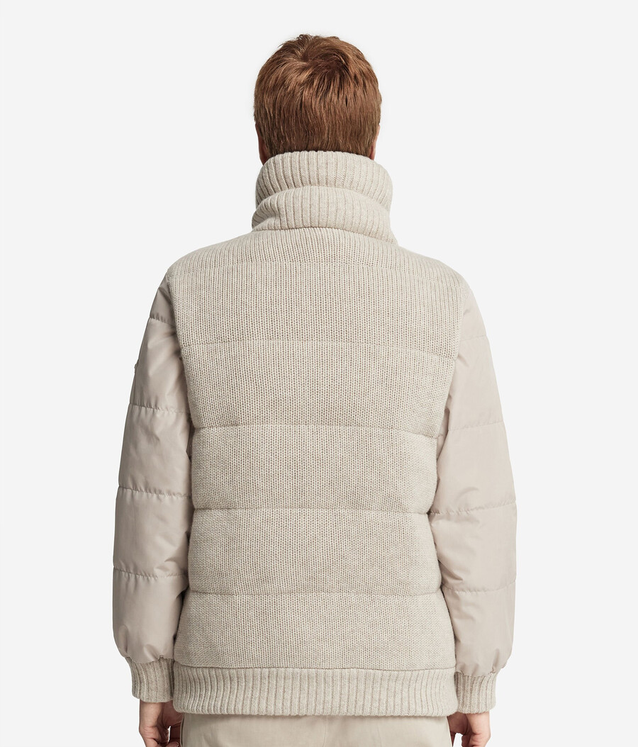 wende-daunenjacke aus kaschmir-trikot