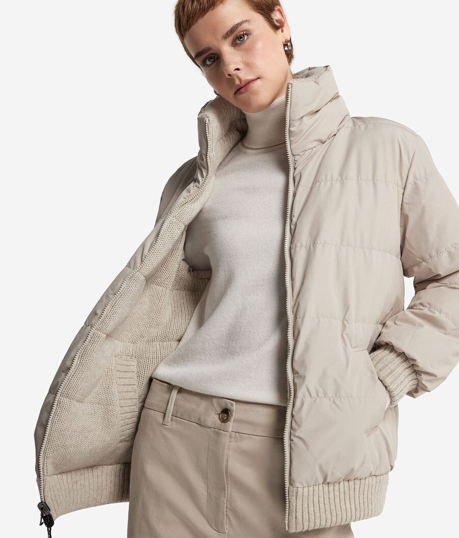 wende-daunenjacke aus kaschmir-trikot