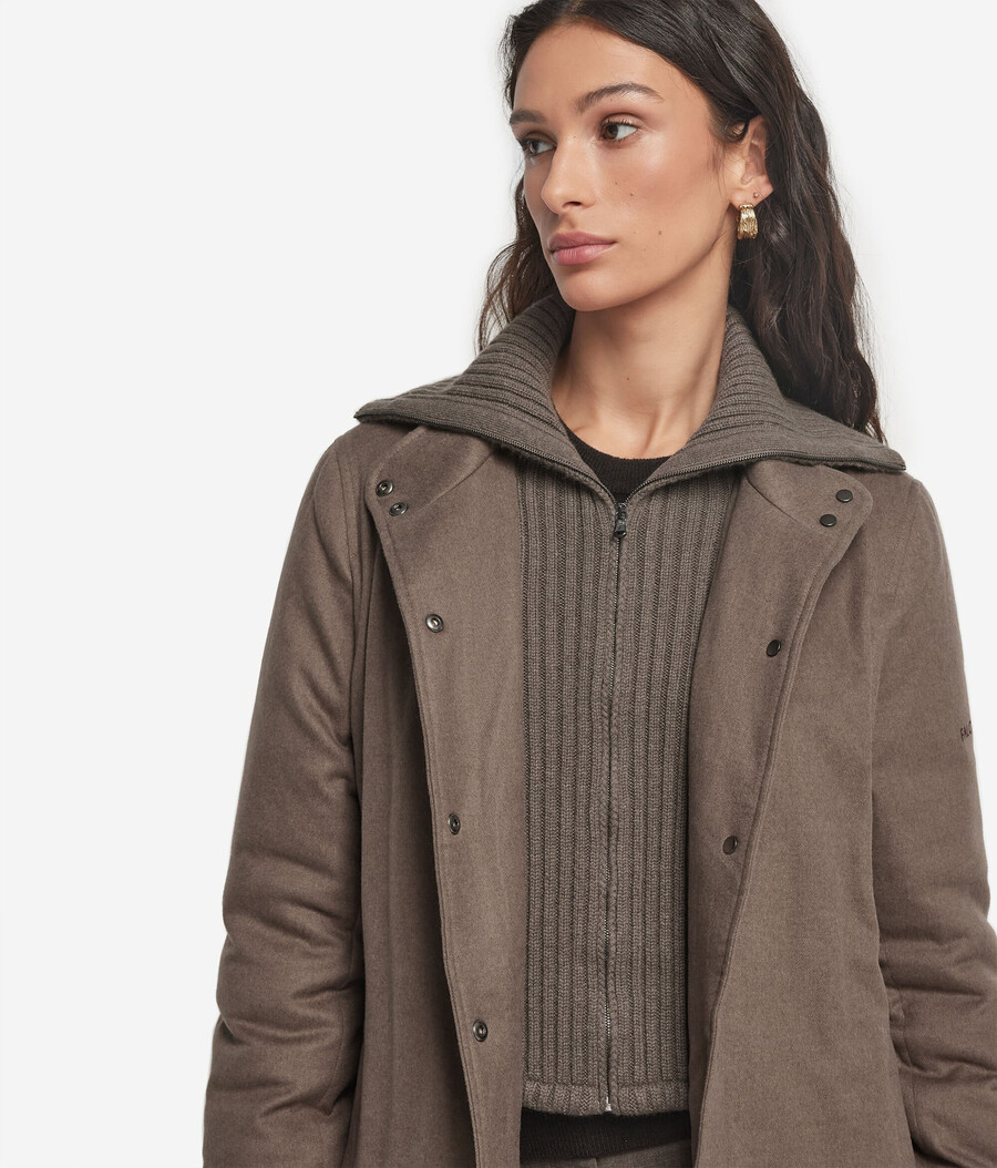 daunenjacke aus seide und kaschmir