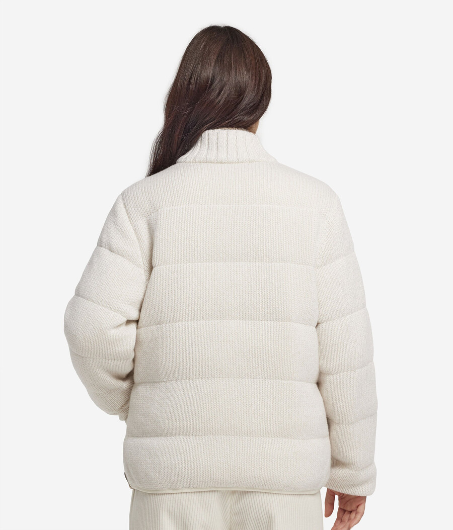 wende-daunenjacke aus kaschmir-trikot-lamé