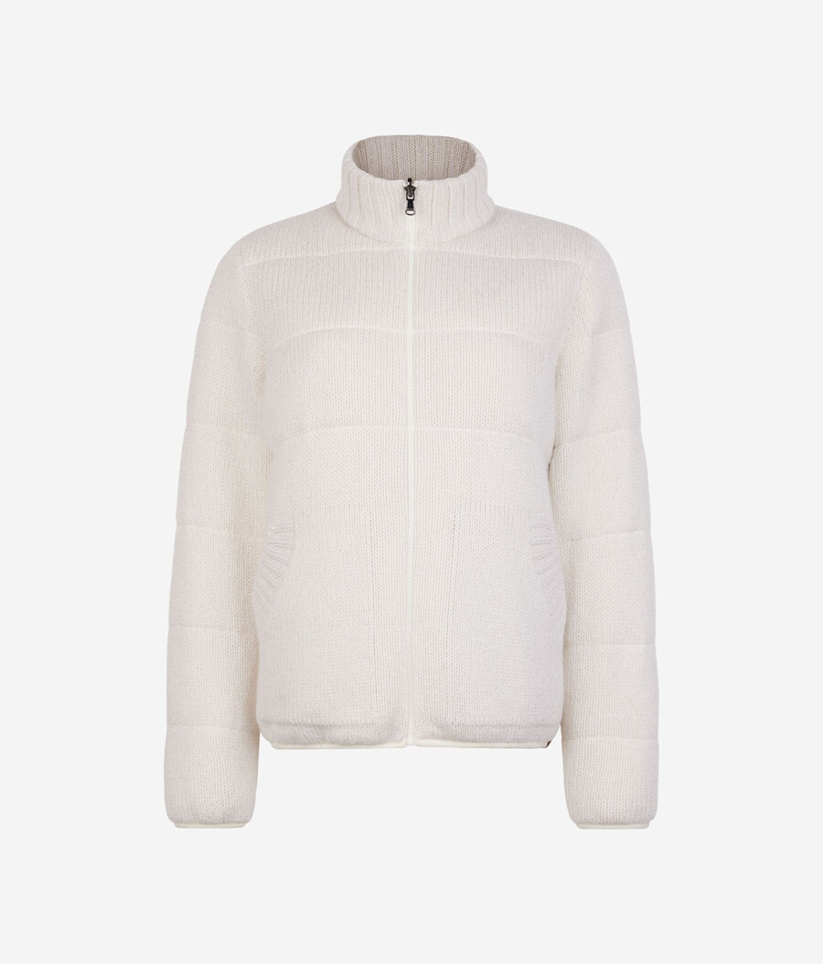 wende-daunenjacke aus kaschmir-trikot-lamé