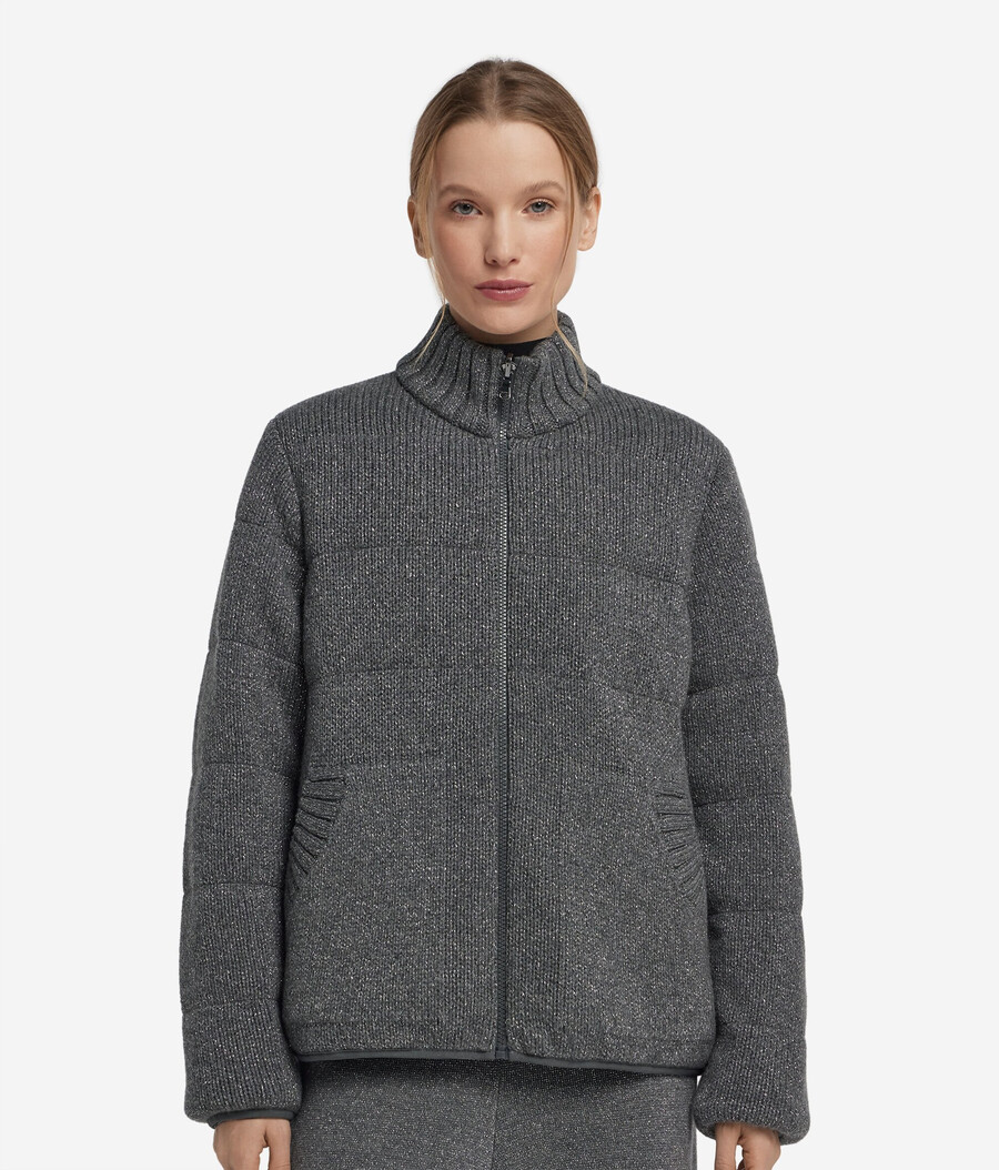 wende-daunenjacke aus kaschmir-trikot-lamé