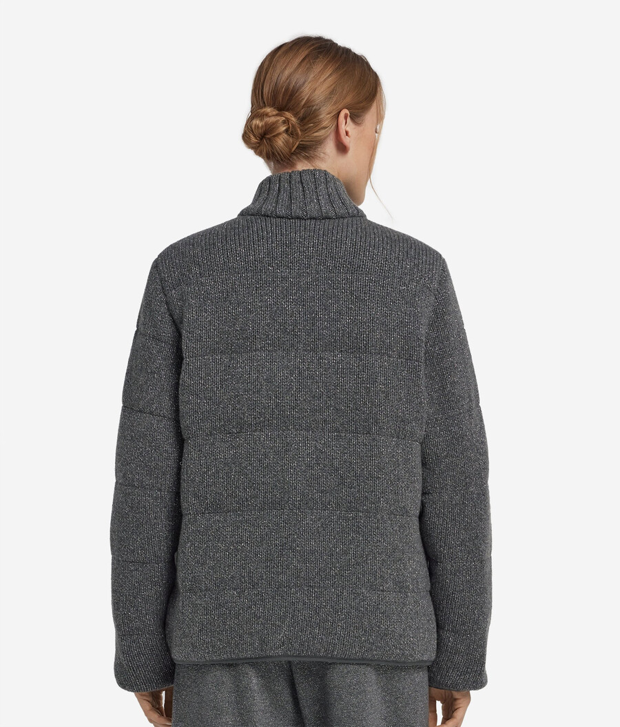 wende-daunenjacke aus kaschmir-trikot-lamé