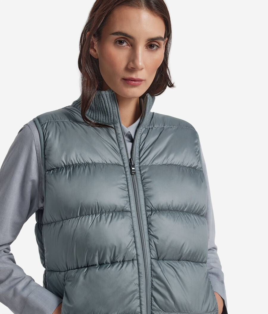 wendeweste aus bouclé und nylon