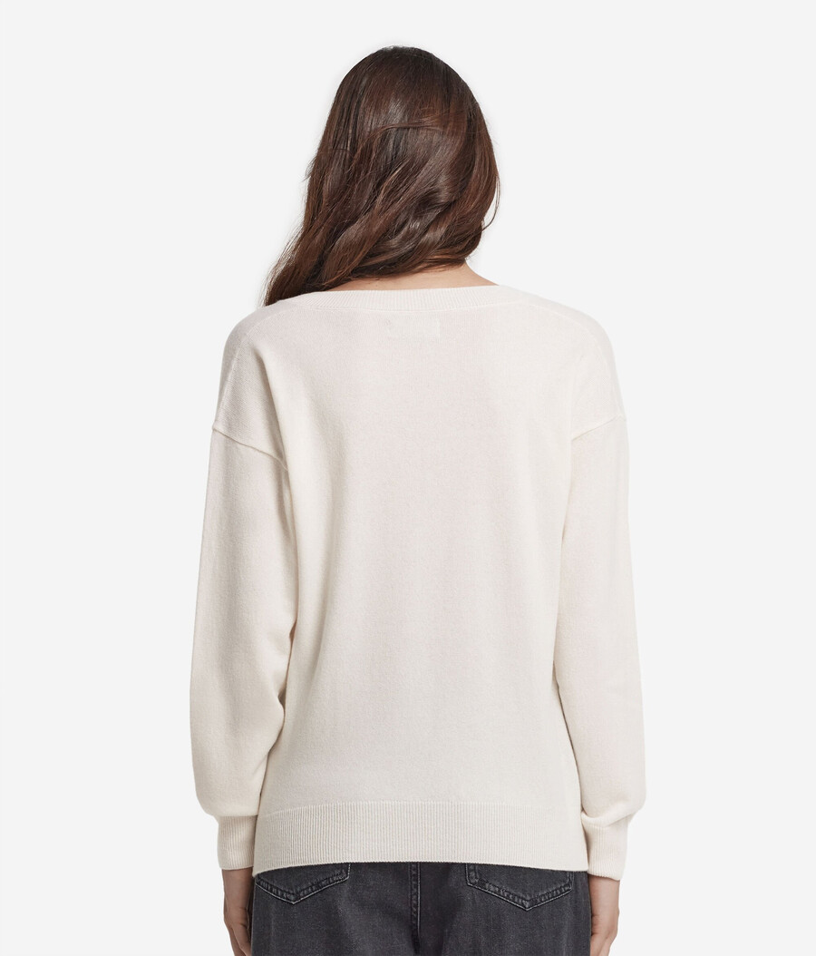 ultraweicher kaschmirpullover mit v-ausschnitt