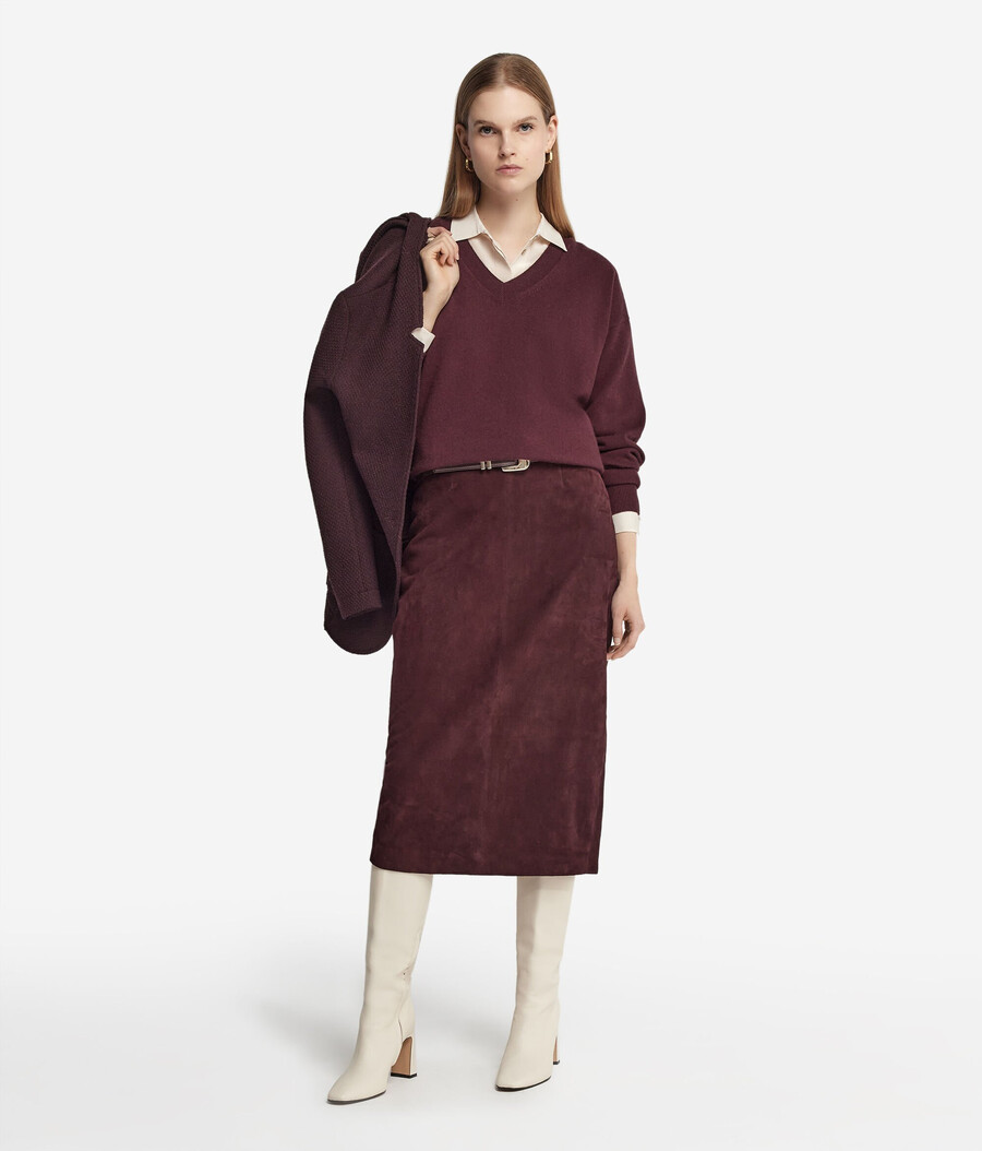 ultraweicher kaschmirpullover mit v-ausschnitt