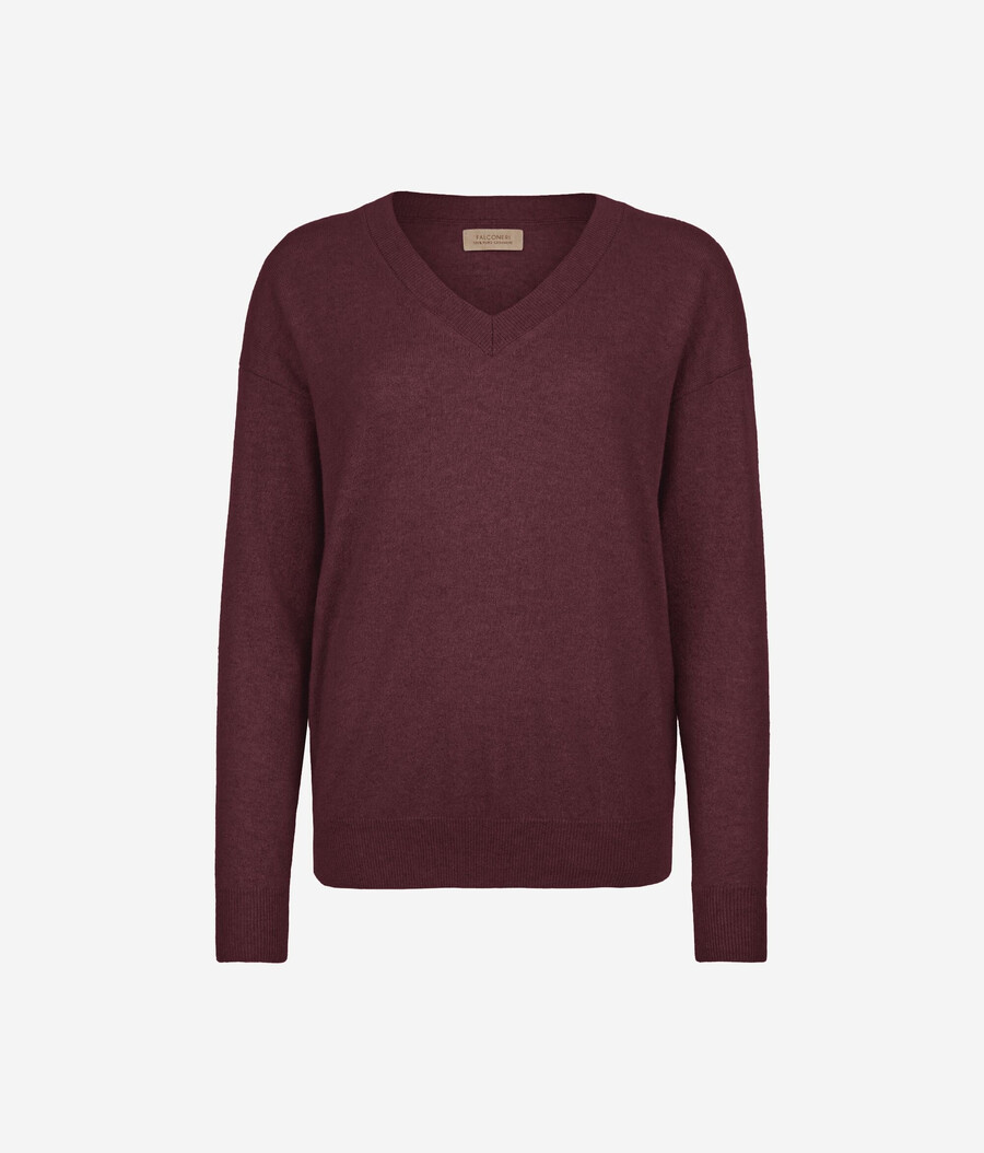 ultraweicher kaschmirpullover mit v-ausschnitt