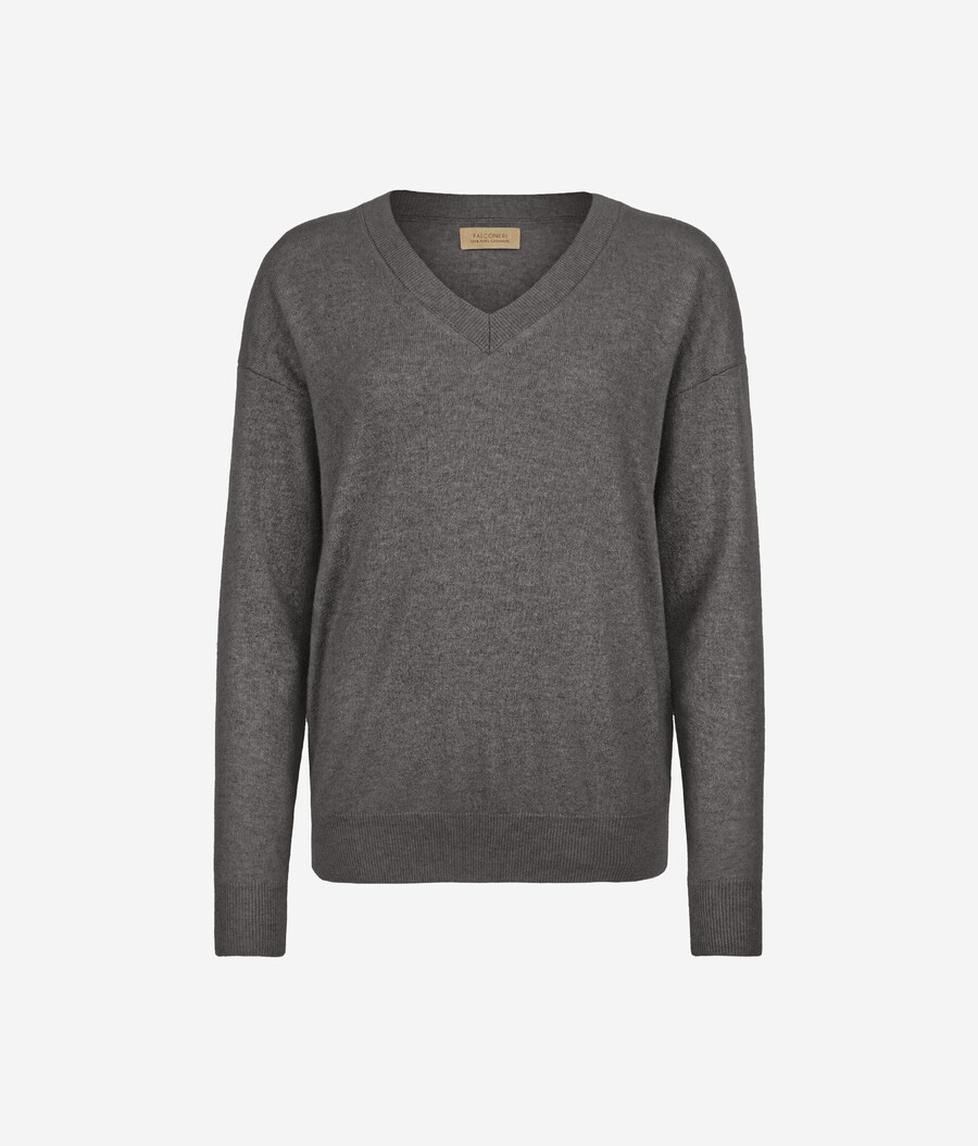 ultraweicher kaschmirpullover mit v-ausschnitt
