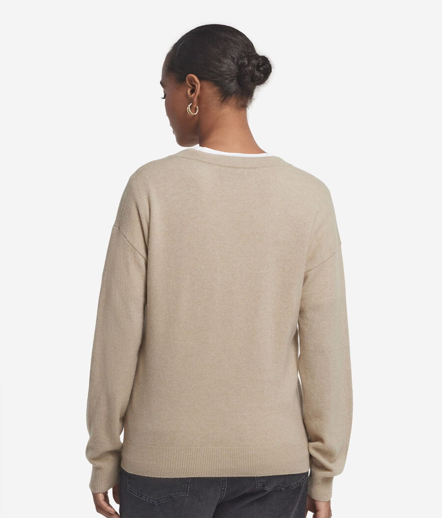 ultraweicher kaschmirpullover mit v-ausschnitt