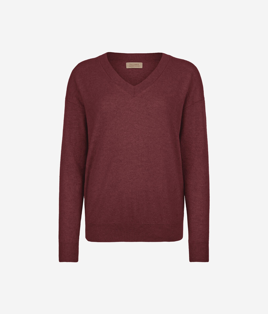ultraweicher kaschmirpullover mit v-ausschnitt