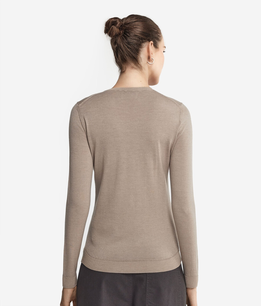 rundhals-pullover aus ultrafeinem kaschmir