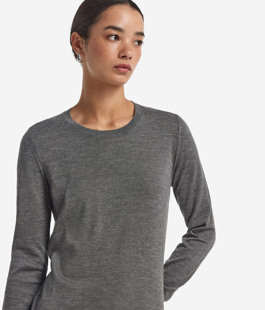 rundhals-pullover aus ultrafeinem kaschmir