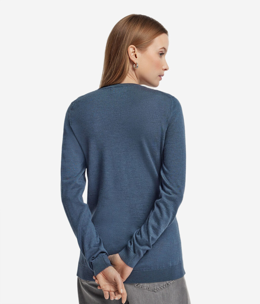 rundhals-pullover aus ultrafeinem kaschmir