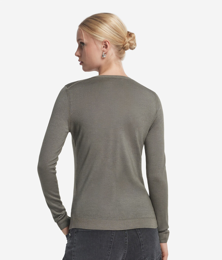 rundhals-pullover aus ultrafeinem kaschmir
