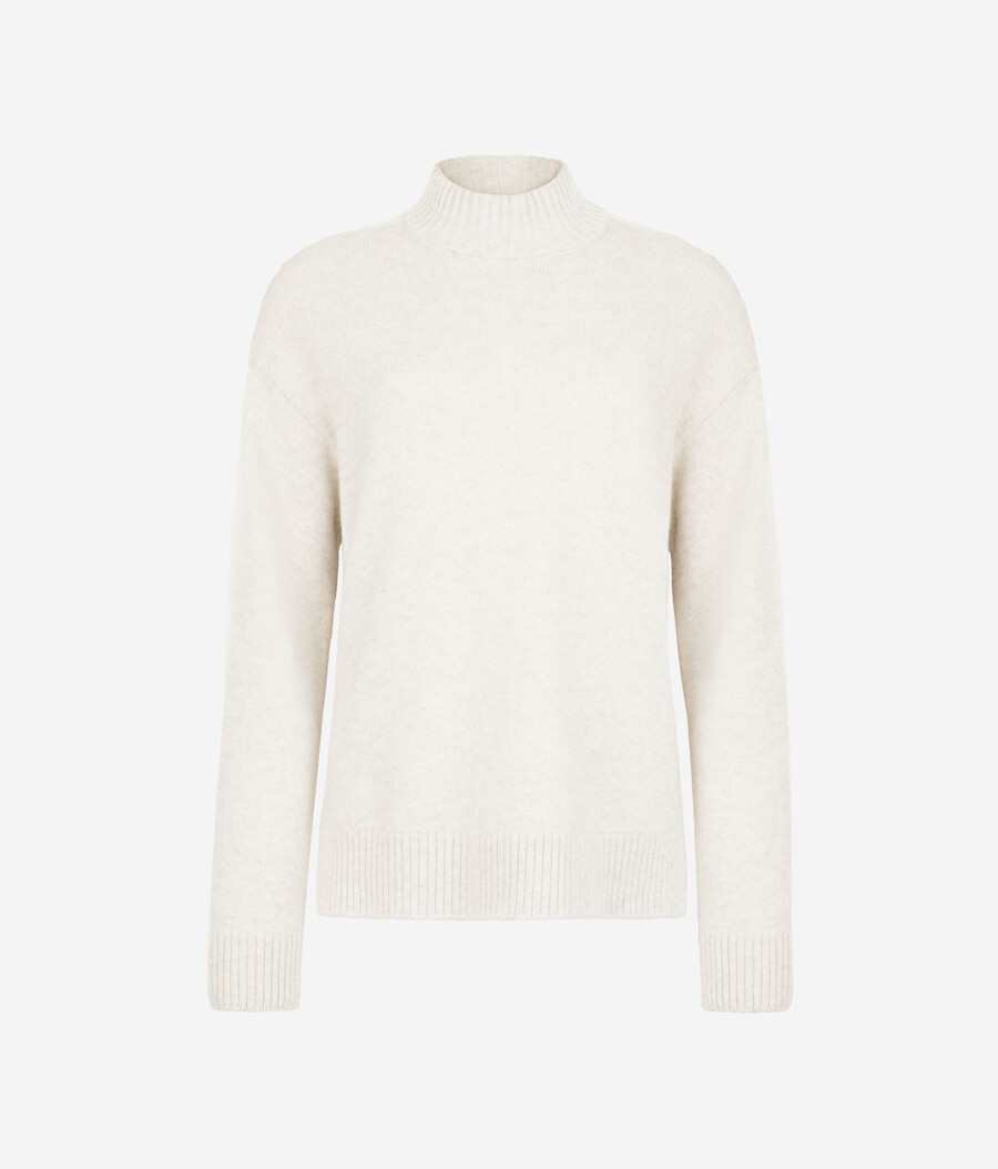 ultraweicher kaschmir-rollkragenpullover mit eingesetzten Ärmeln