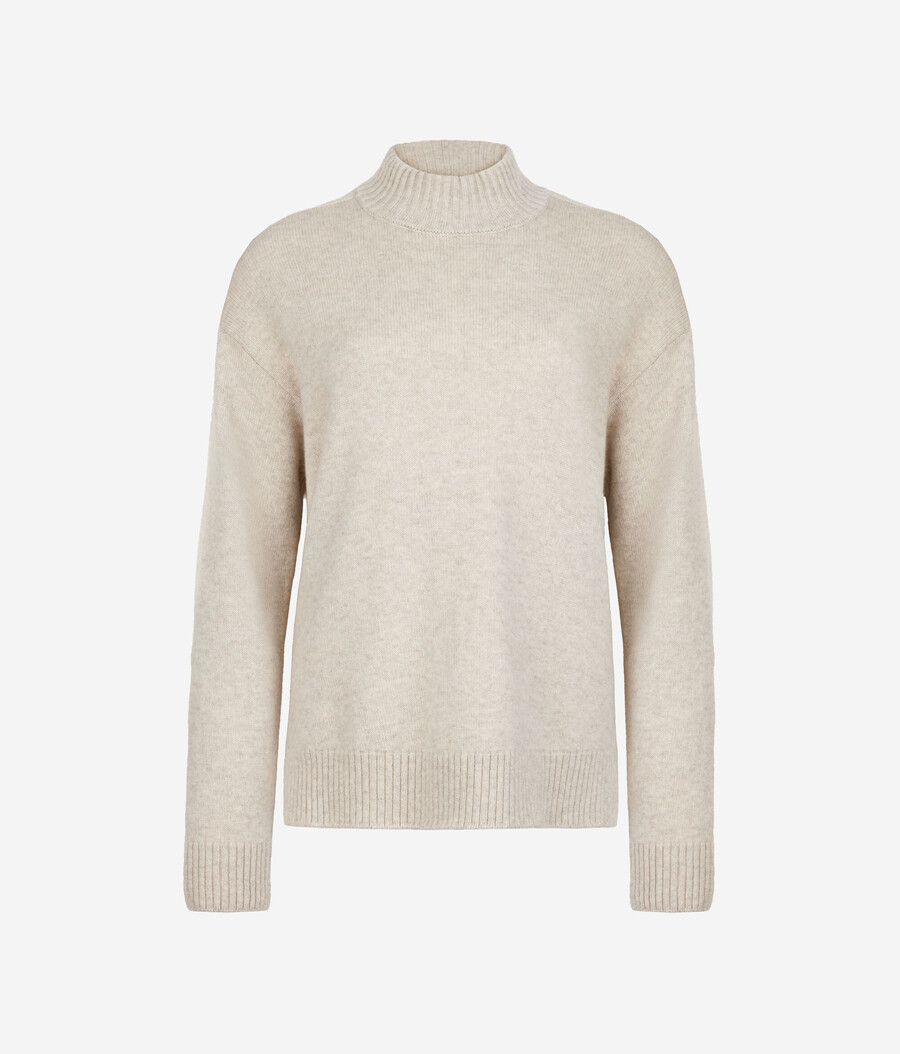 ultraweicher kaschmir-rollkragenpullover mit eingesetzten Ärmeln