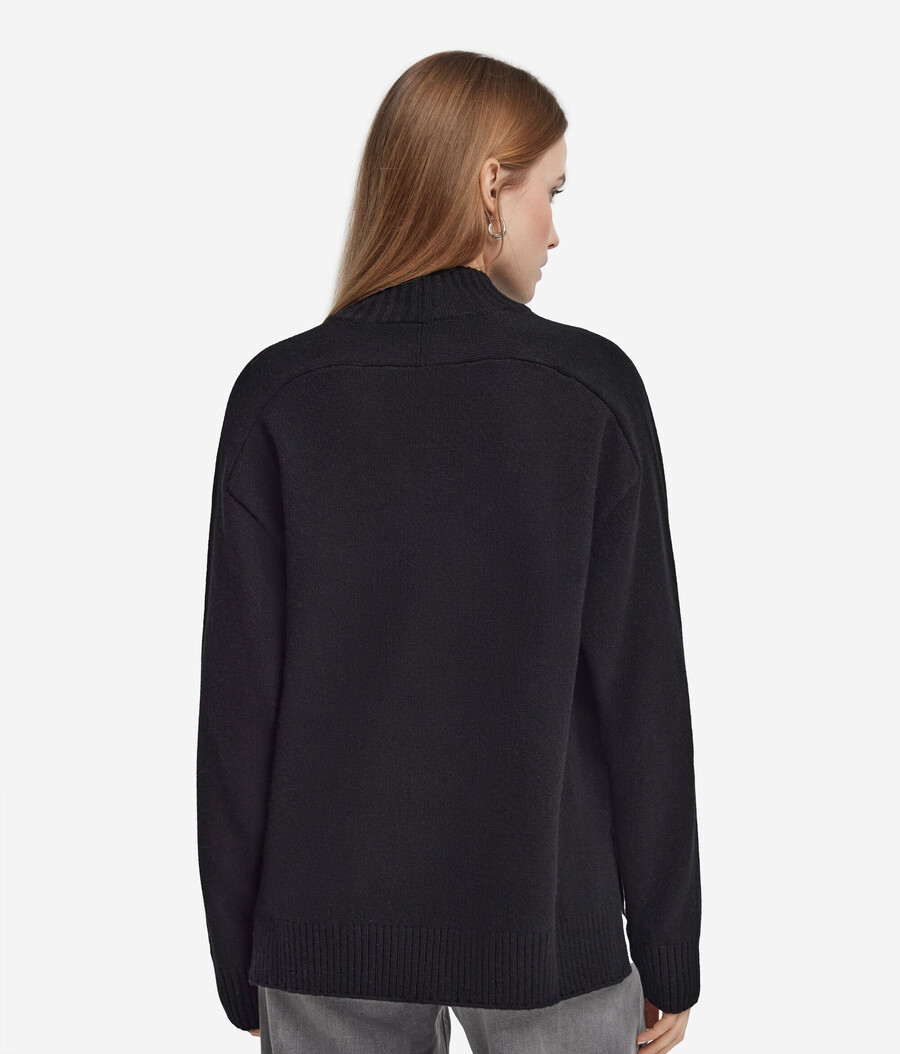 ultraweicher kaschmir-rollkragenpullover mit eingesetzten Ärmeln