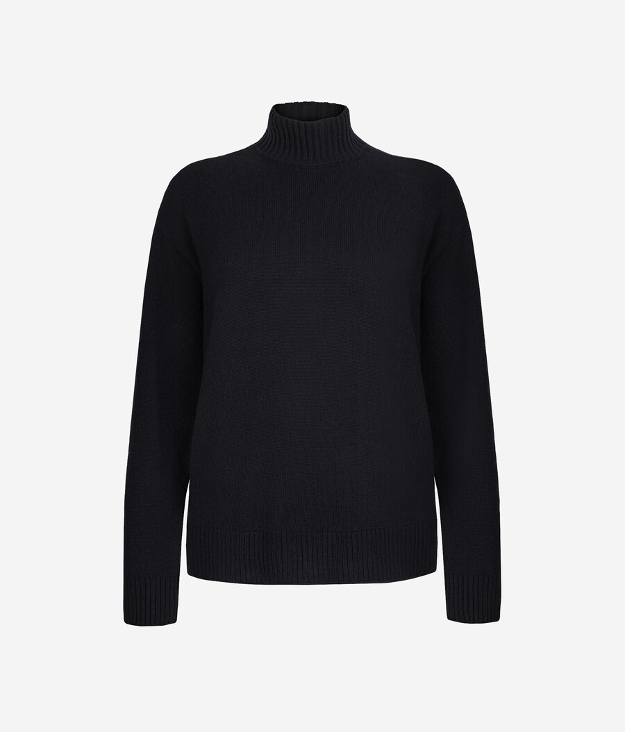ultraweicher kaschmir-rollkragenpullover mit eingesetzten Ärmeln